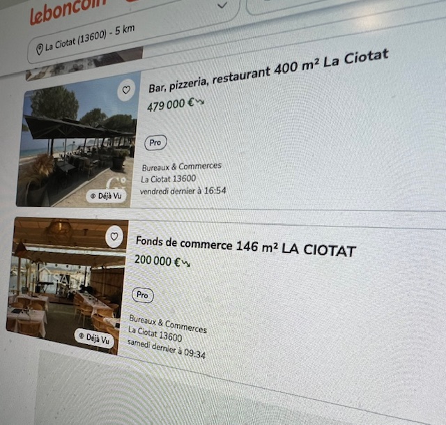La Ciotat : vague de ventes de restaurants en bord de mer