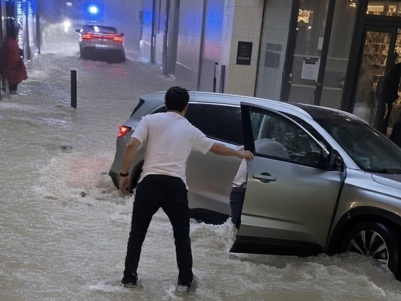 Intempéries : deux hommes piégés par la montée des eaux en plein centre de Cassis