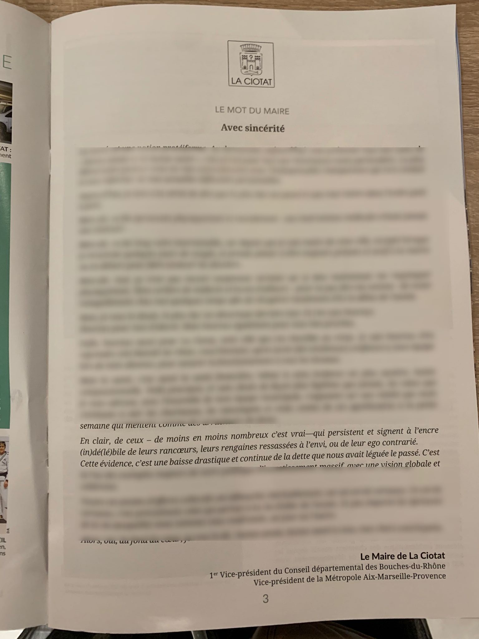 Municipales : le maire de La Ciotat traite de « ()dé()bile » l’encre de ses adversaires